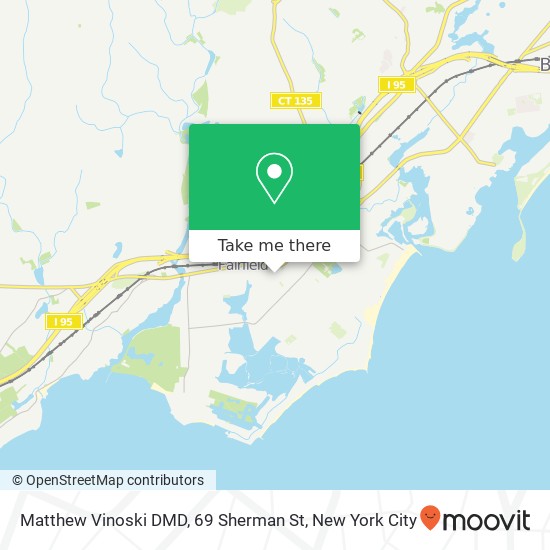 Mapa de Matthew Vinoski DMD, 69 Sherman St