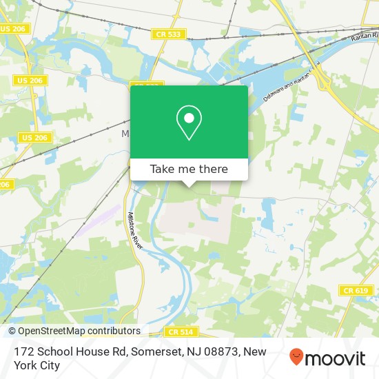 Mapa de 172 School House Rd, Somerset, NJ 08873