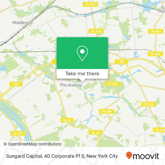 Sungard Capital, 40 Corporate Pl S map