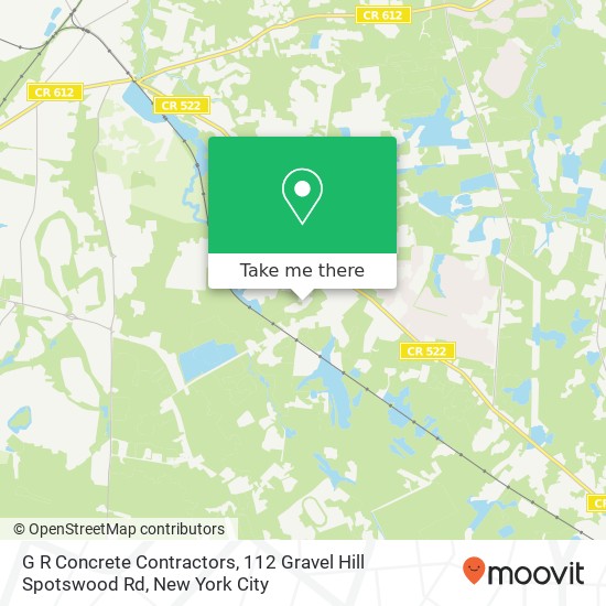 G R Concrete Contractors, 112 Gravel Hill Spotswood Rd map