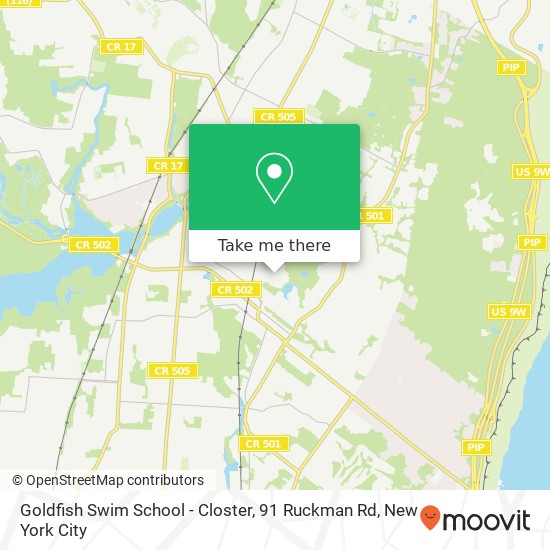 Mapa de Goldfish Swim School - Closter, 91 Ruckman Rd