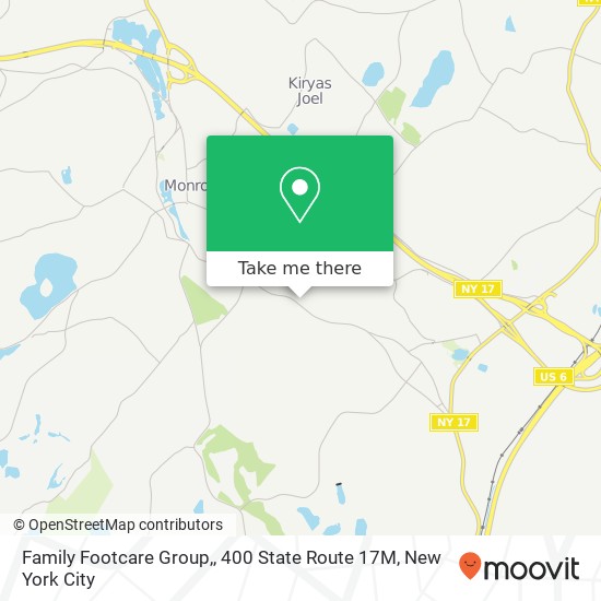 Family Footcare Group,, 400 State Route 17M map