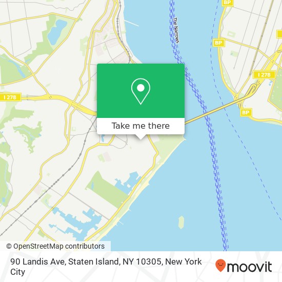 Mapa de 90 Landis Ave, Staten Island, NY 10305