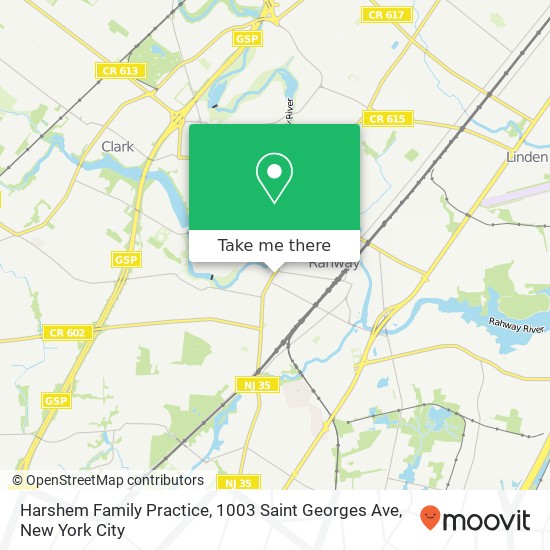 Mapa de Harshem Family Practice, 1003 Saint Georges Ave