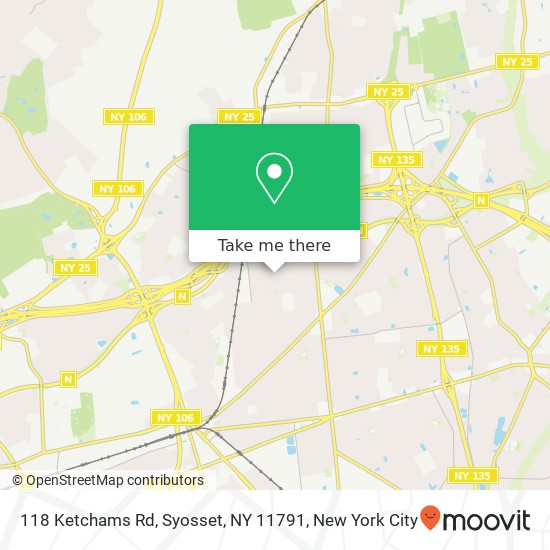 Mapa de 118 Ketchams Rd, Syosset, NY 11791