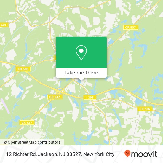 Mapa de 12 Richter Rd, Jackson, NJ 08527