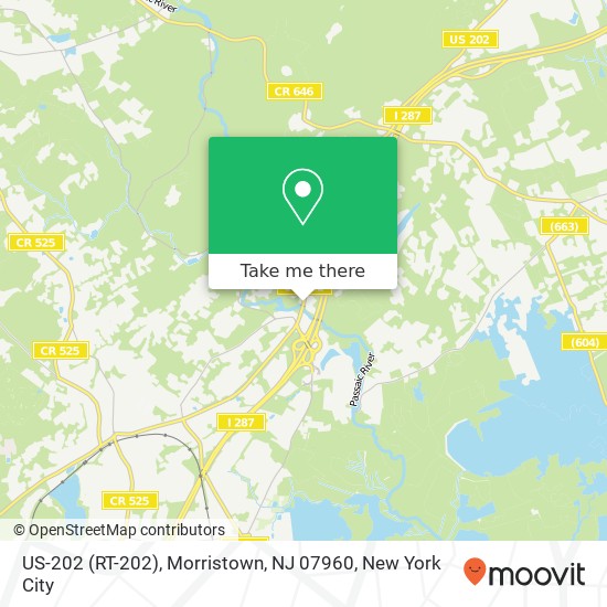 US-202 (RT-202), Morristown, NJ 07960 map