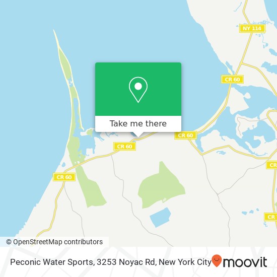 Peconic Water Sports, 3253 Noyac Rd map