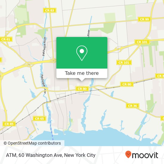 ATM, 60 Washington Ave map