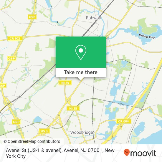 Mapa de Avenel St (US-1 & avenel), Avenel, NJ 07001