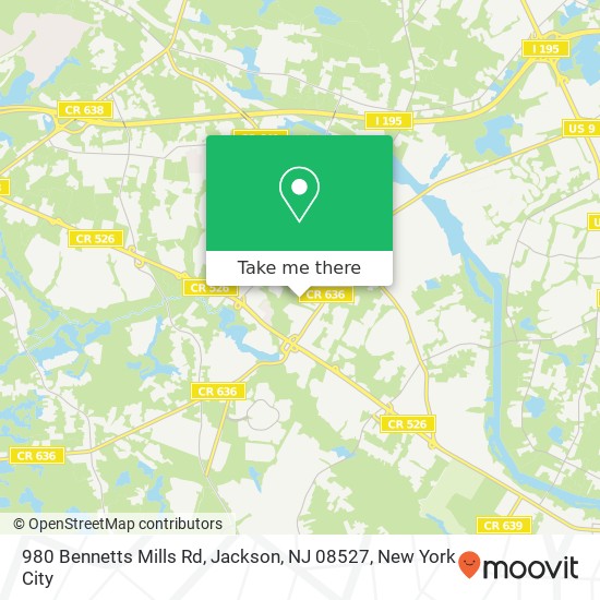980 Bennetts Mills Rd, Jackson, NJ 08527 map
