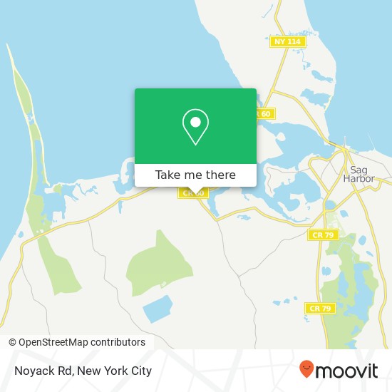 Mapa de Noyack Rd, Sag Harbor, NY 11963