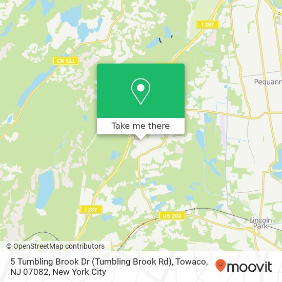 Mapa de 5 Tumbling Brook Dr (Tumbling Brook Rd), Towaco, NJ 07082