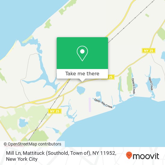 Mapa de Mill Ln, Mattituck (Southold, Town of), NY 11952