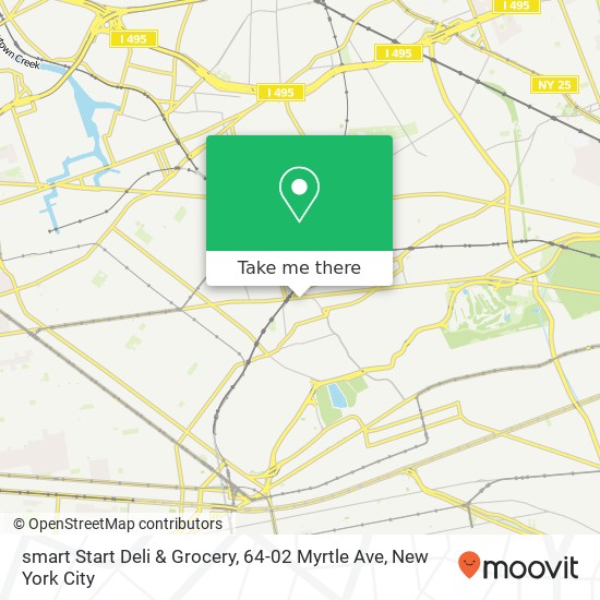 Mapa de smart Start Deli & Grocery, 64-02 Myrtle Ave