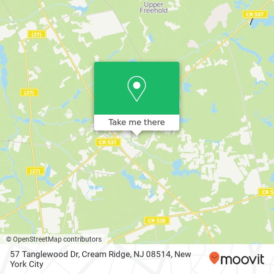 57 Tanglewood Dr, Cream Ridge, NJ 08514 map