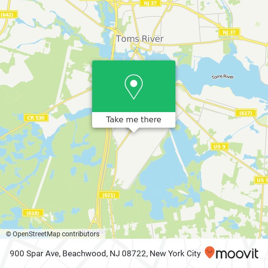 Mapa de 900 Spar Ave, Beachwood, NJ 08722