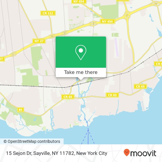 Mapa de 15 Sejon Dr, Sayville, NY 11782