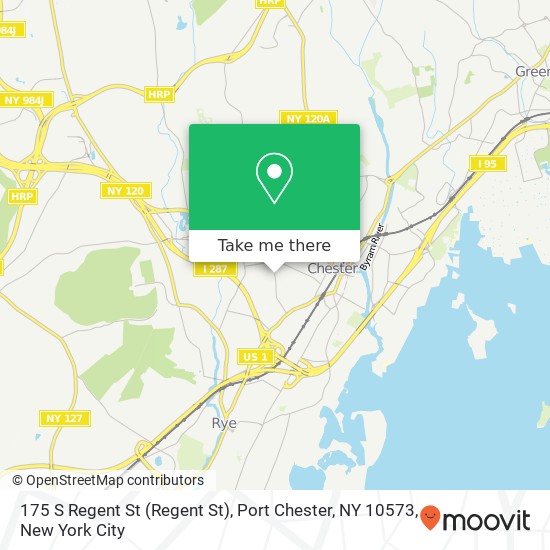 Mapa de 175 S Regent St (Regent St), Port Chester, NY 10573