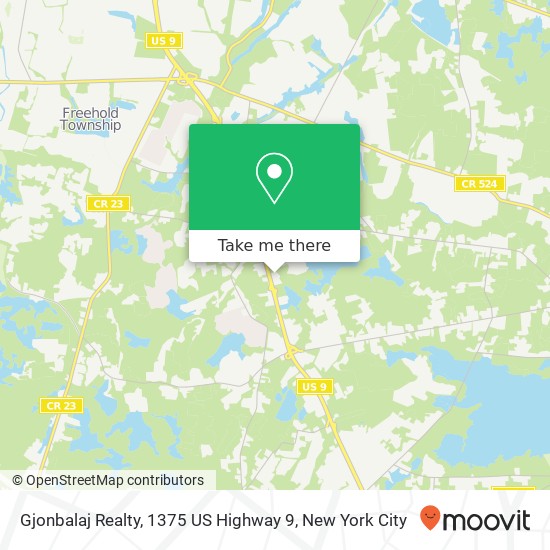 Mapa de Gjonbalaj Realty, 1375 US Highway 9