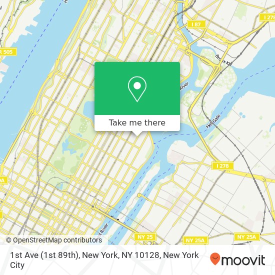 Mapa de 1st Ave (1st 89th), New York, NY 10128