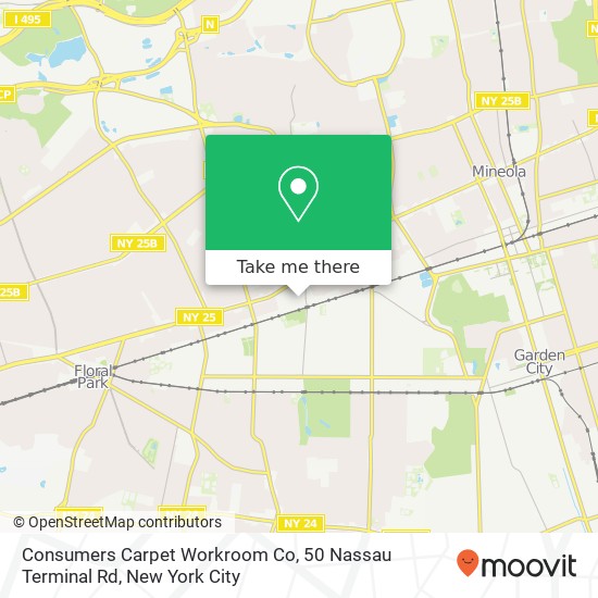 Consumers Carpet Workroom Co, 50 Nassau Terminal Rd map