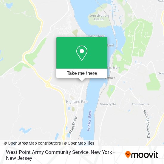 West Point Army Community Service map