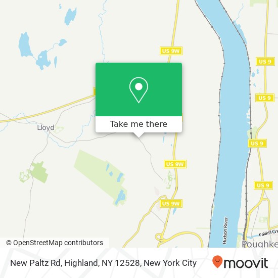 Mapa de New Paltz Rd, Highland, NY 12528