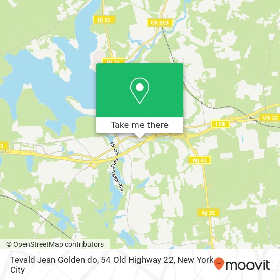 Mapa de Tevald Jean Golden do, 54 Old Highway 22