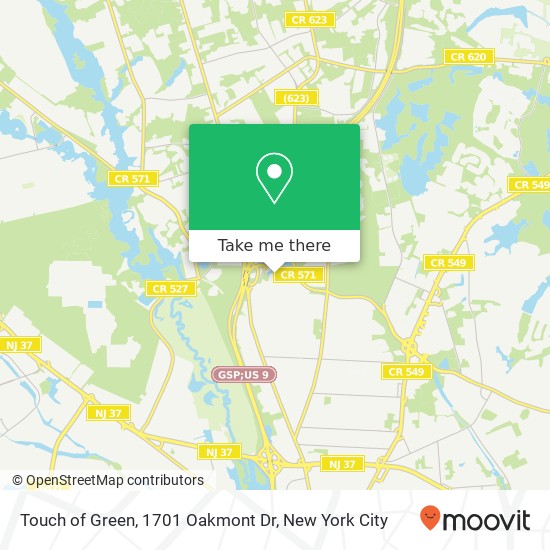 Touch of Green, 1701 Oakmont Dr map