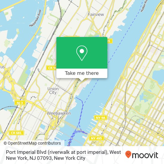Port Imperial Blvd (riverwalk at port imperial), West New York, NJ 07093 map