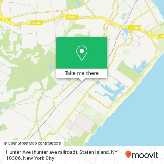 Mapa de Hunter Ave (hunter ave railroad), Staten Island, NY 10306