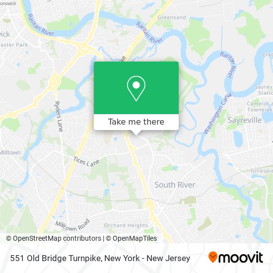 Mapa de 551 Old Bridge Turnpike