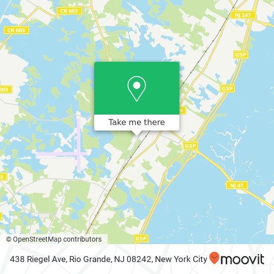 438 Riegel Ave, Rio Grande, NJ 08242 map