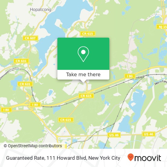 Mapa de Guaranteed Rate, 111 Howard Blvd