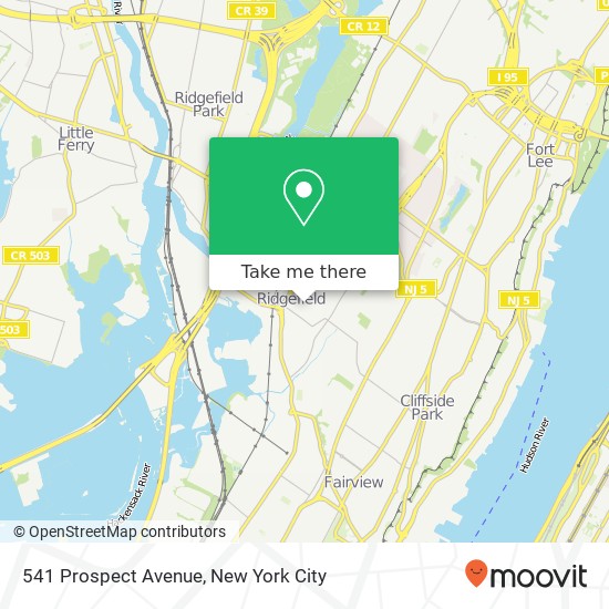 Mapa de 541 Prospect Avenue
