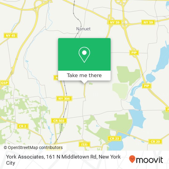 Mapa de York Associates, 161 N Middletown Rd