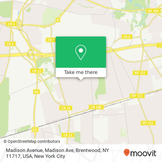 Madison Avenue, Madison Ave, Brentwood, NY 11717, USA map