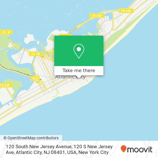 120 South New Jersey Avenue, 120 S New Jersey Ave, Atlantic City, NJ 08401, USA map