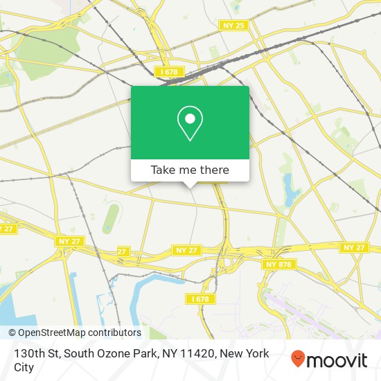 Mapa de 130th St, South Ozone Park, NY 11420