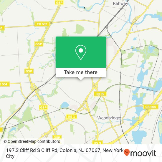 197,S Cliff Rd S Cliff Rd, Colonia, NJ 07067 map