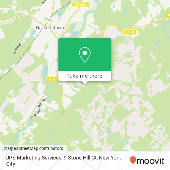 Mapa de JPS Marketing Services, 9 Stone Hill Ct