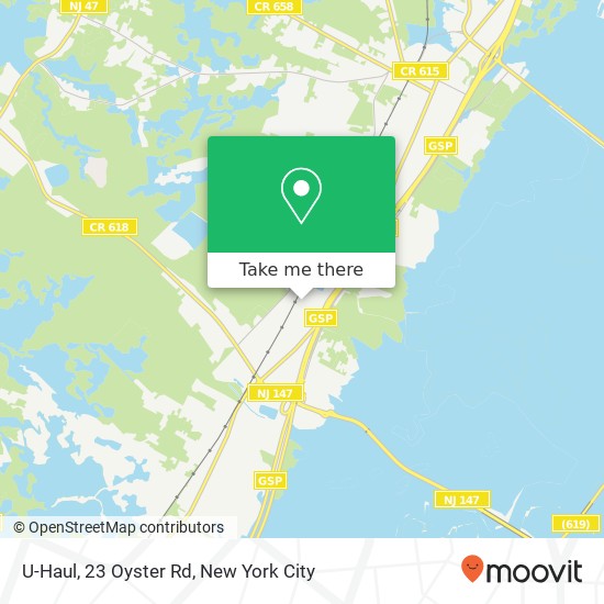 Mapa de U-Haul, 23 Oyster Rd