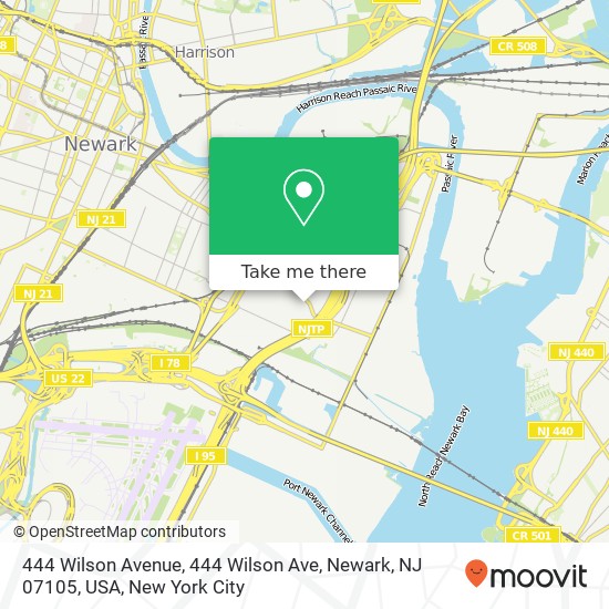 444 Wilson Avenue, 444 Wilson Ave, Newark, NJ 07105, USA map