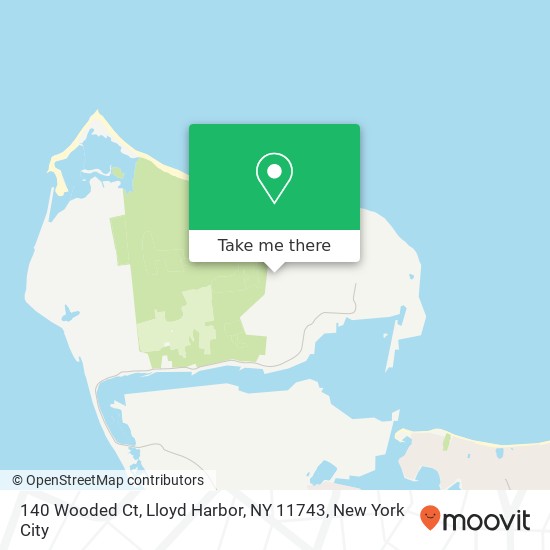 Mapa de 140 Wooded Ct, Lloyd Harbor, NY 11743