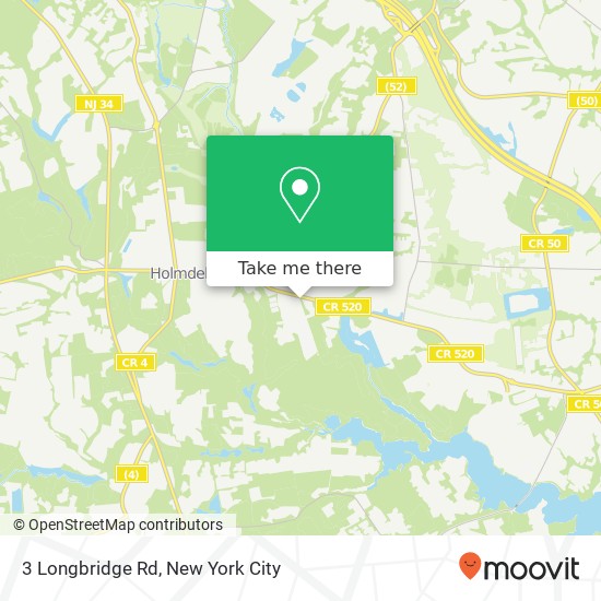 Mapa de 3 Longbridge Rd, Holmdel, NJ 07733