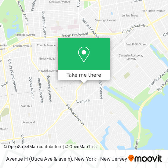Mapa de Avenue H (Utica Ave & ave h)
