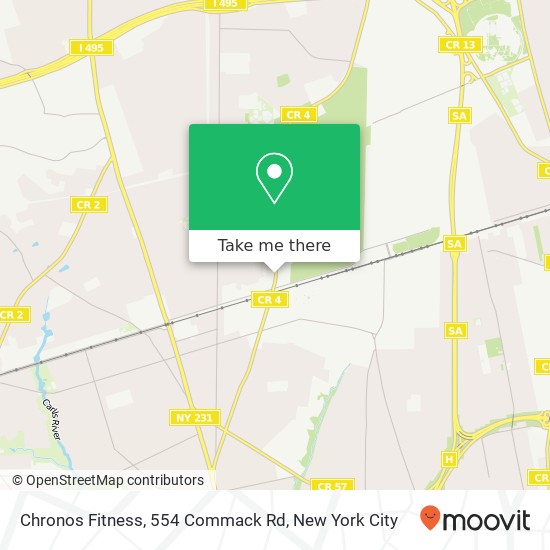 Mapa de Chronos Fitness, 554 Commack Rd