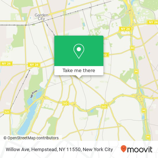 Willow Ave, Hempstead, NY 11550 map