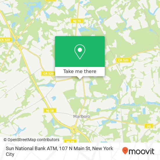 Sun National Bank ATM, 107 N Main St map